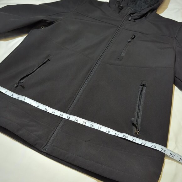 Guess Men's Black Winter Jacket Coat Hooded Excellent Condition XL - Picture 9 of 9